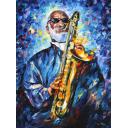 Gallery value USD17400 SONNY ROLLINS 2 - PALETTE KNIFE Oil Painting On Canvas By Leonid Afremov